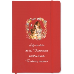 Notepad rosu A5 personalizat, Esti un dar mama